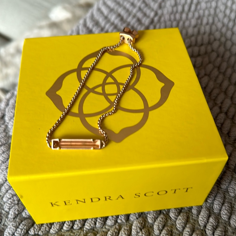 Kendra Scott adjustable rose gold Elaina bracelet